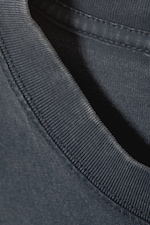 Dunkelblau - Schweres Oversized-T-Shirt - 1