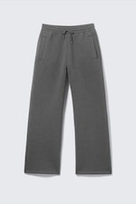Dark Grey Melange - Loose Fit Scuba Sweatpants - 4