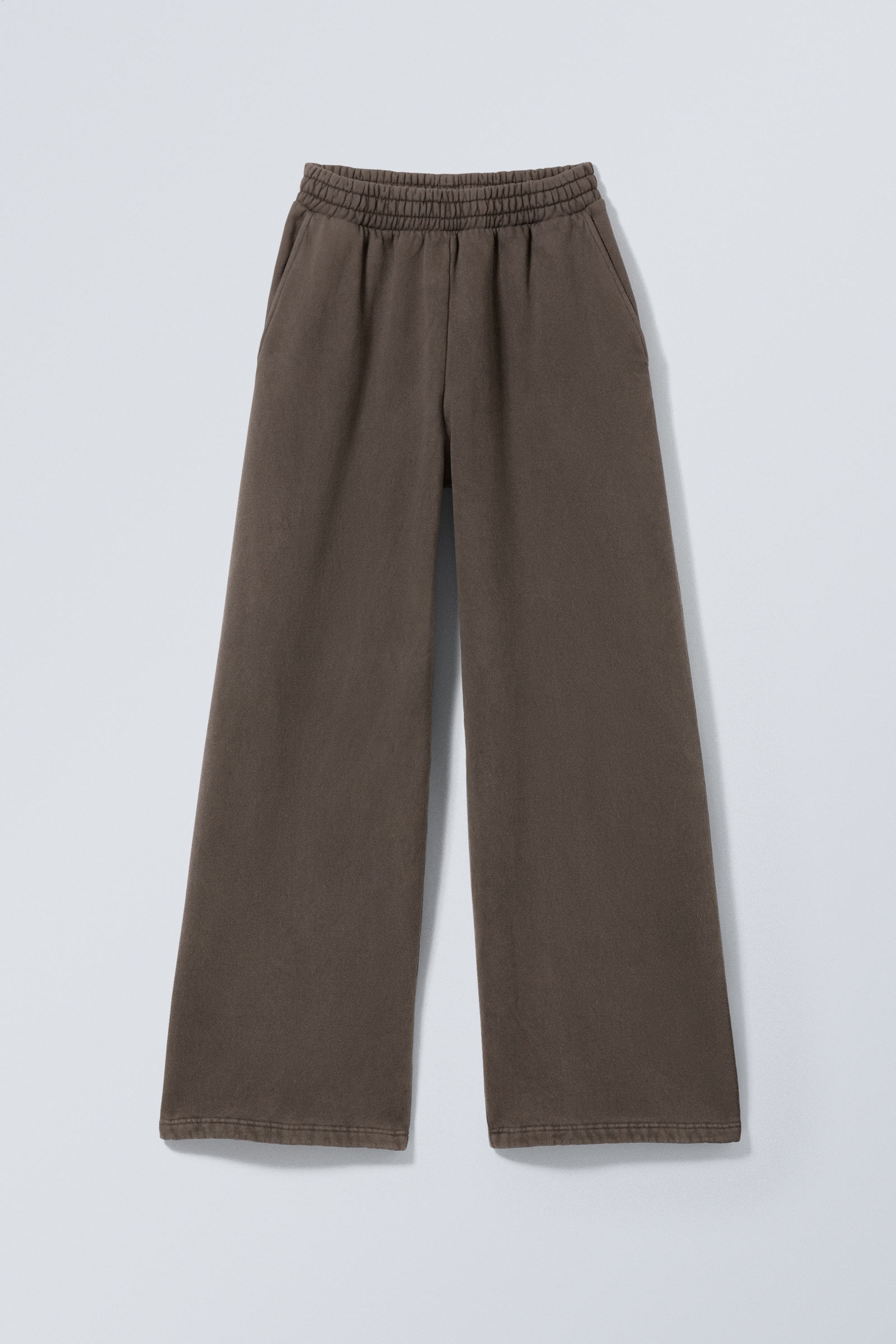 Dunkelbraun - Lange, schwere Sweatpants in lockerer Passform - 3