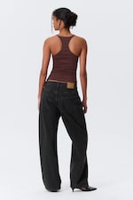 Burgunderrot - Schmal geschnittenes Racerback-Tanktop - 2