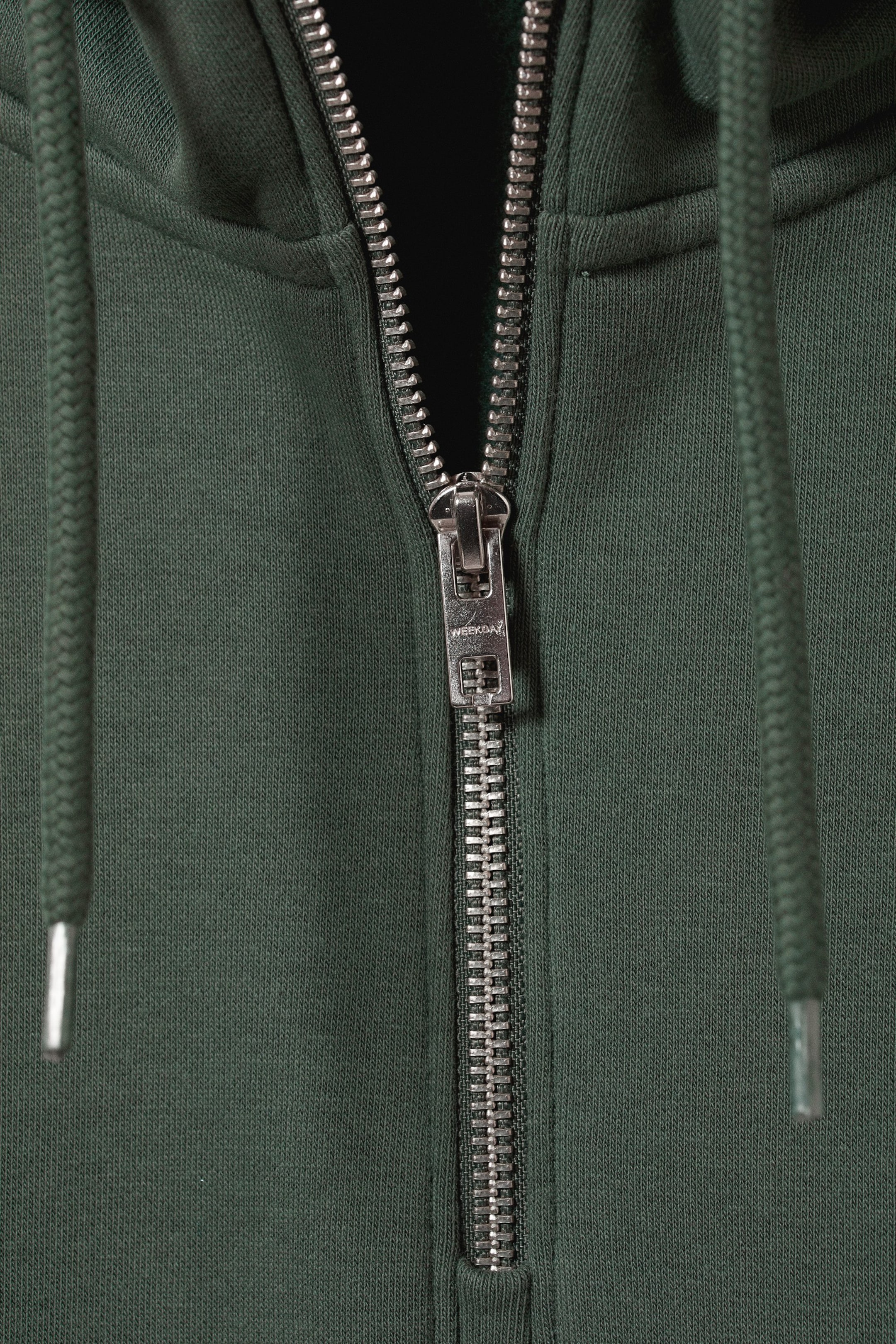 Dark Green - Hank Half Zip Hoodie - 1