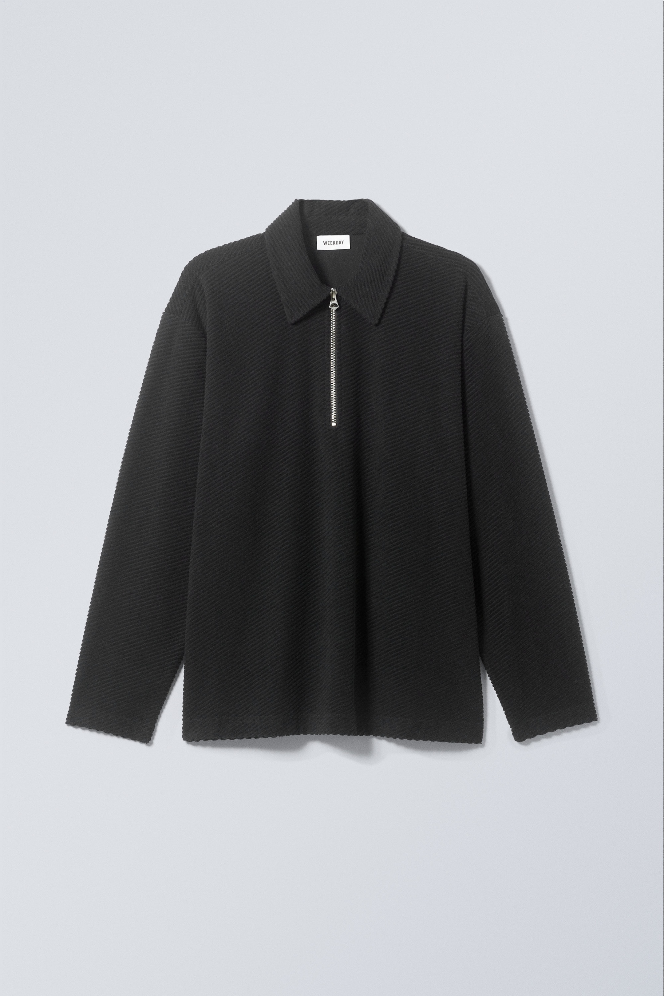 Black - Oversized Terry Shirt - 0