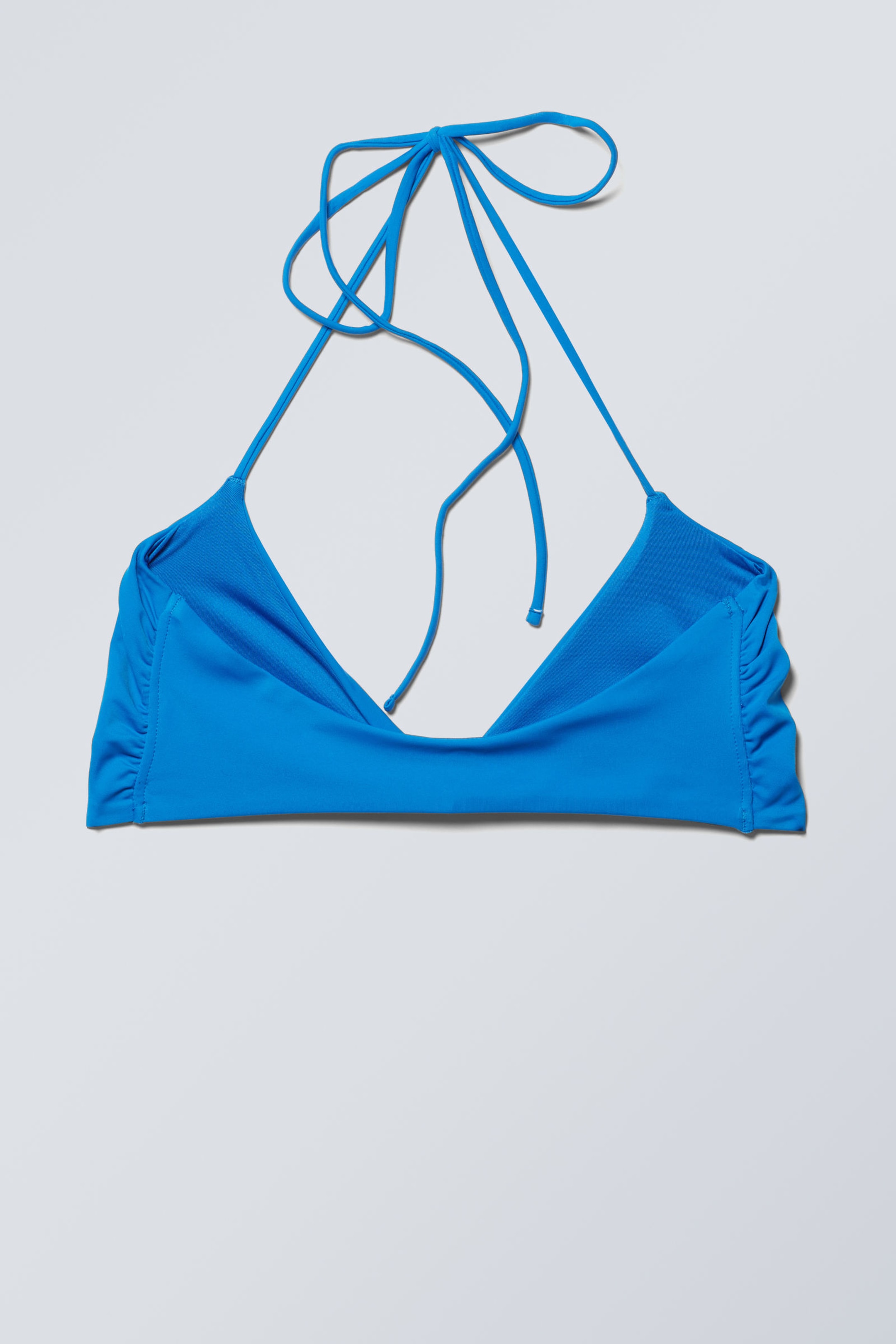Bright Blue - Turn Halter Bikini Top - 4