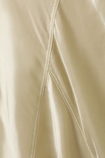 Light Dusty Beige - Low Rise Satin Midi Skirt - 5