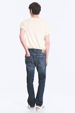 Deep Sea Blue - Dark Blue - Orion Mid Rise Slim Fit Straight Jeans - 4
