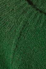 Dunkelgrün - Locker gestrickter Raglanpullover - 1