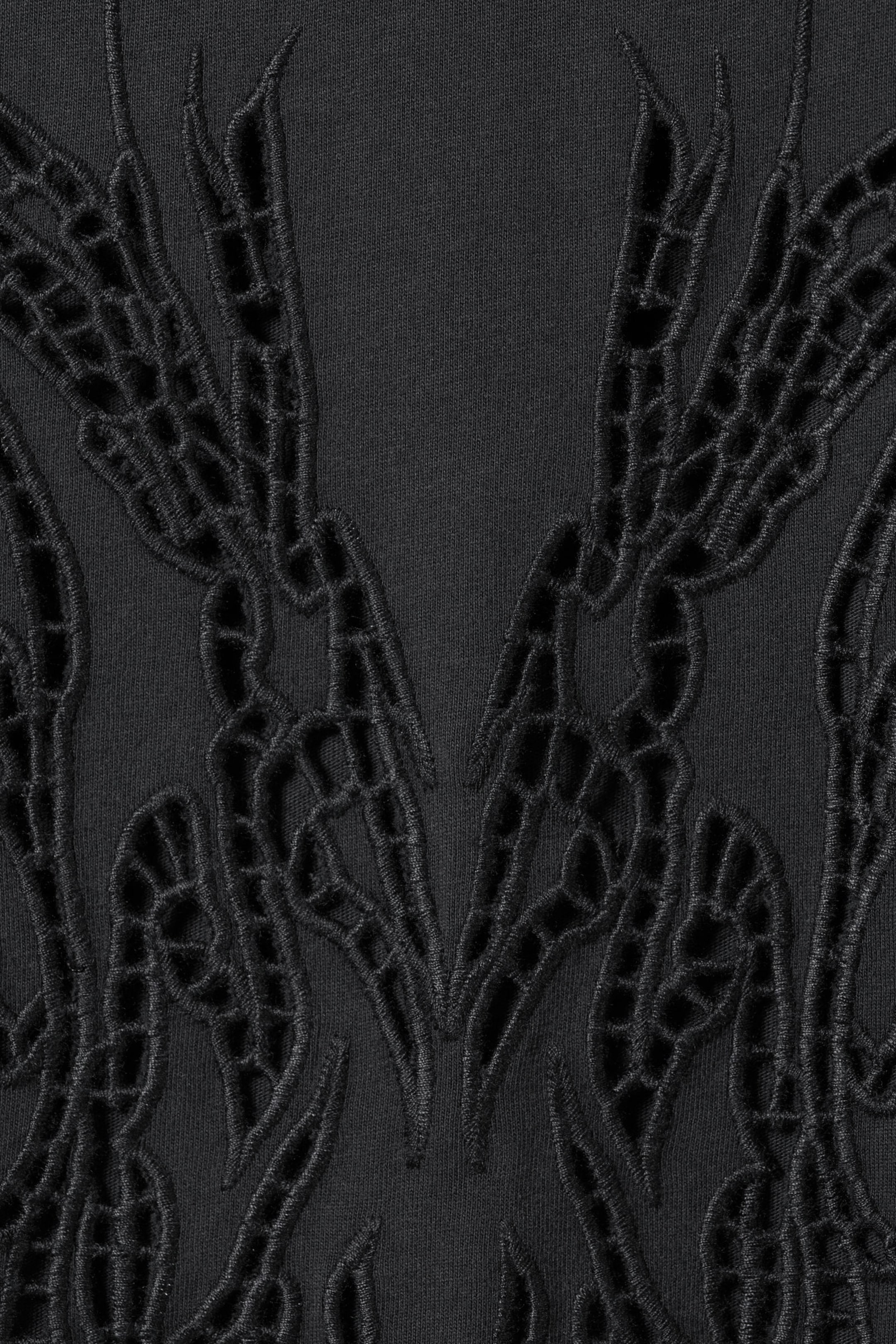 Dark Grey - Broderie Anglaise Oversized T-shirt - 5