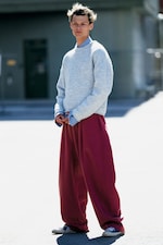 Light Grey Melange - Boxy Knitted Jumper - 3