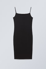 Svart - Strap Knee Dress - 0