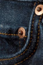 Vein Blue - Dark Blue - Glow Curve High Waisted Regular Flared Leg Jeans - 6