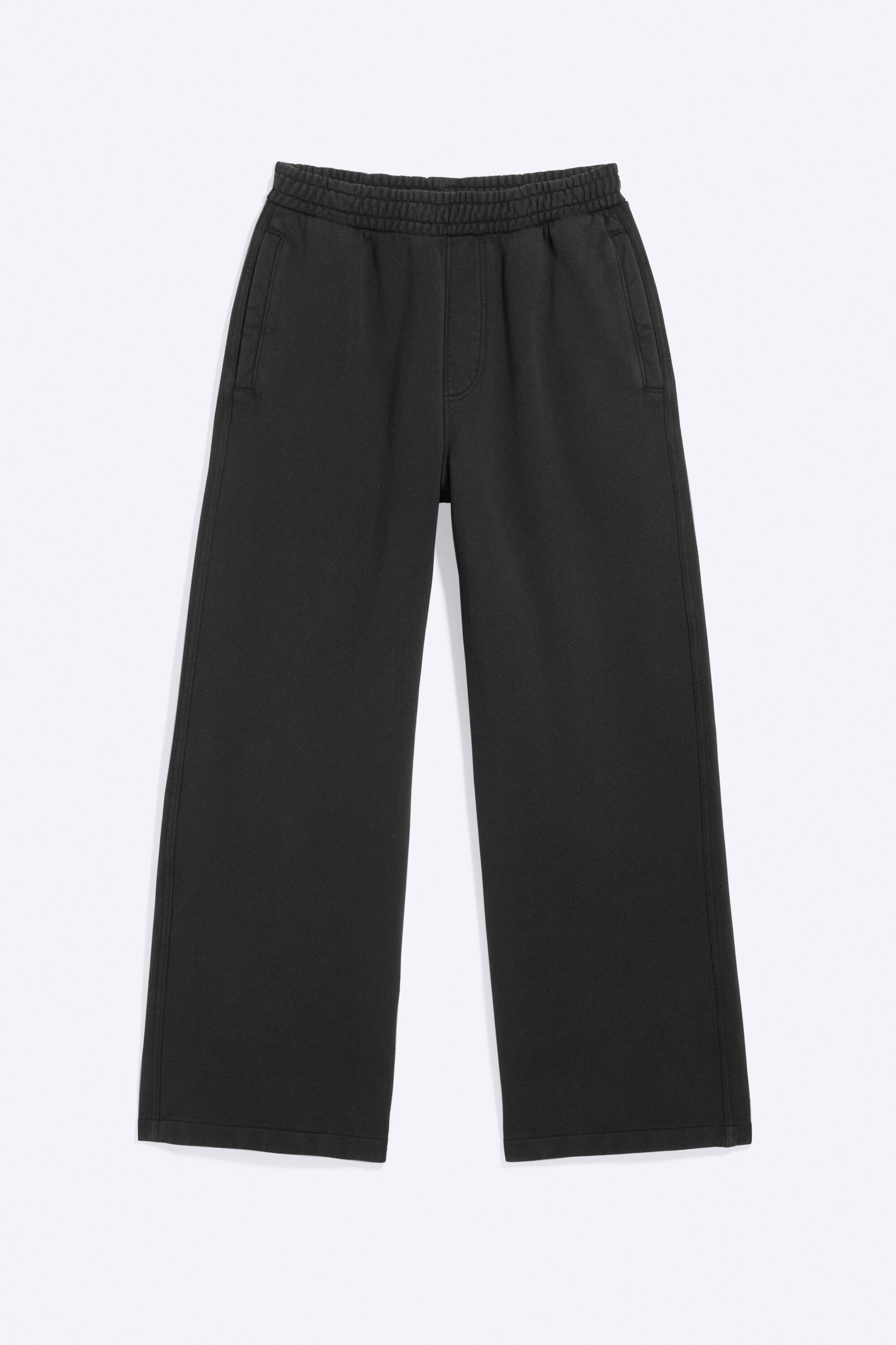 Used Black - Weite Sweatpants aus schwerem Baumwoll-Frottee - 4