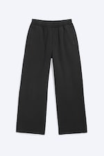 Used Black - Weite Sweatpants aus schwerem Baumwoll-Frottee - 4