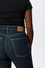 Blue Rinse - Mörkblå - Resolute Curve High Waist Regular Straight Jeans - 4