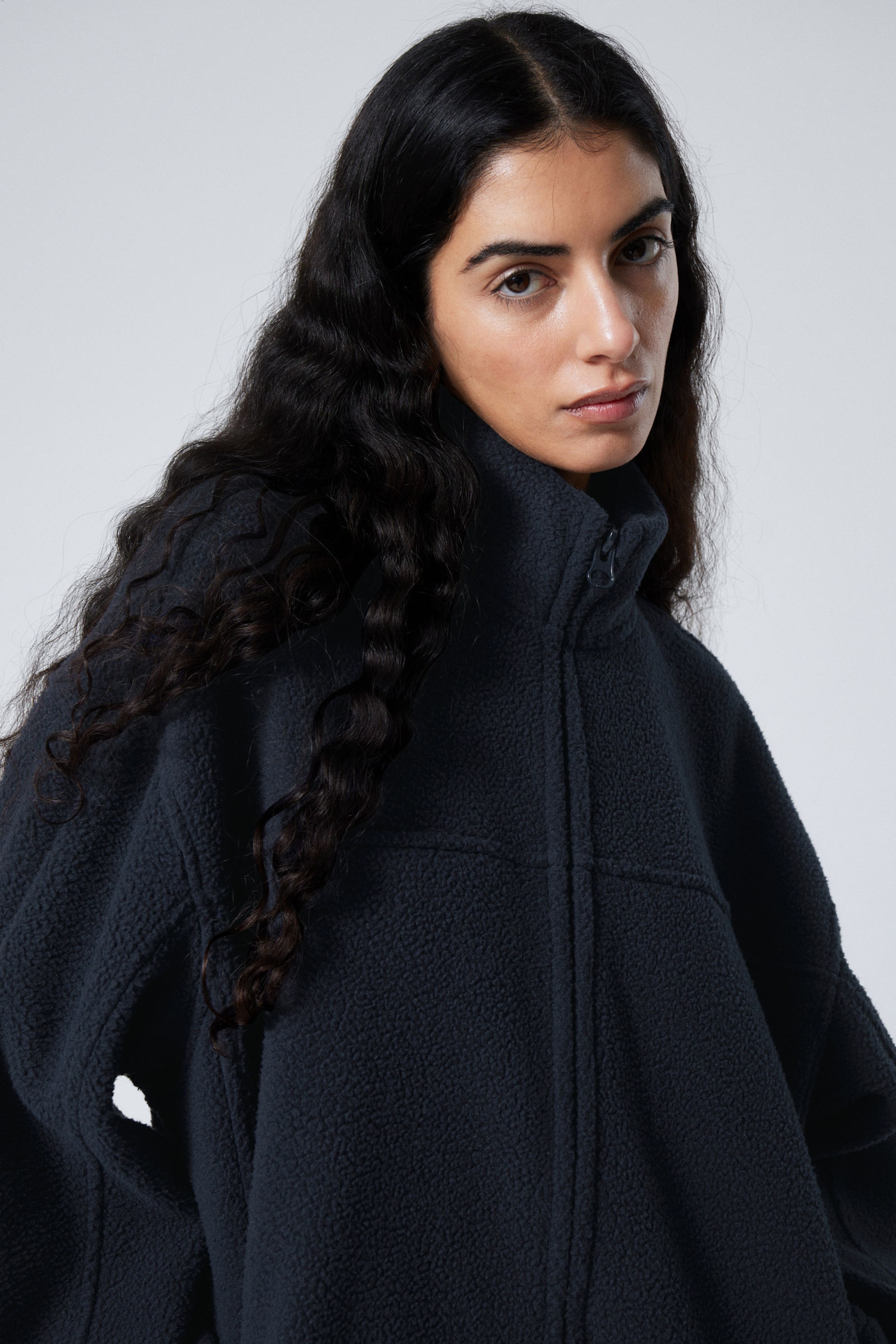 Navy Blue - Fleece Zip Jacket - 1