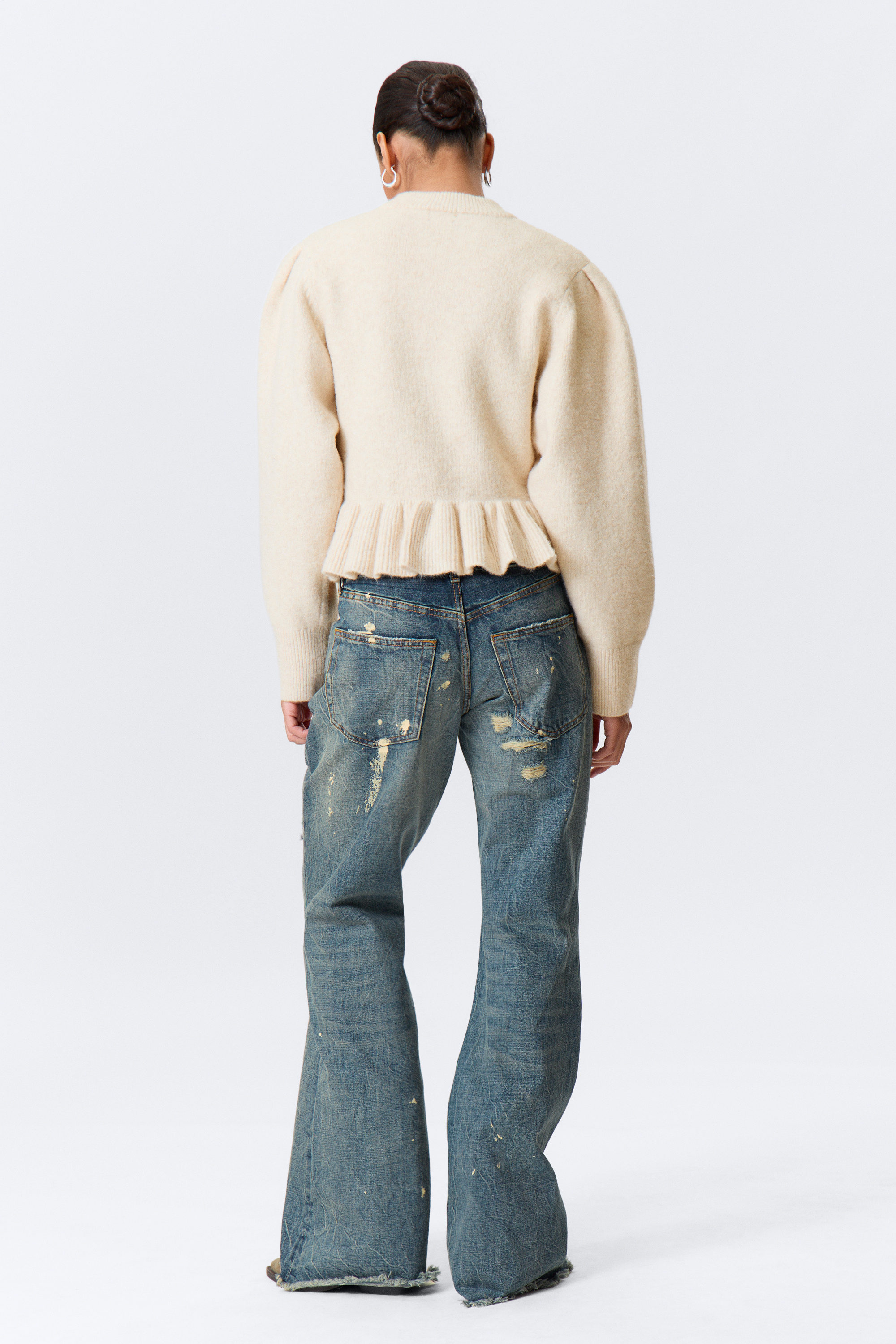 Off-white - Flounced Hem Knitted Sweater - 2