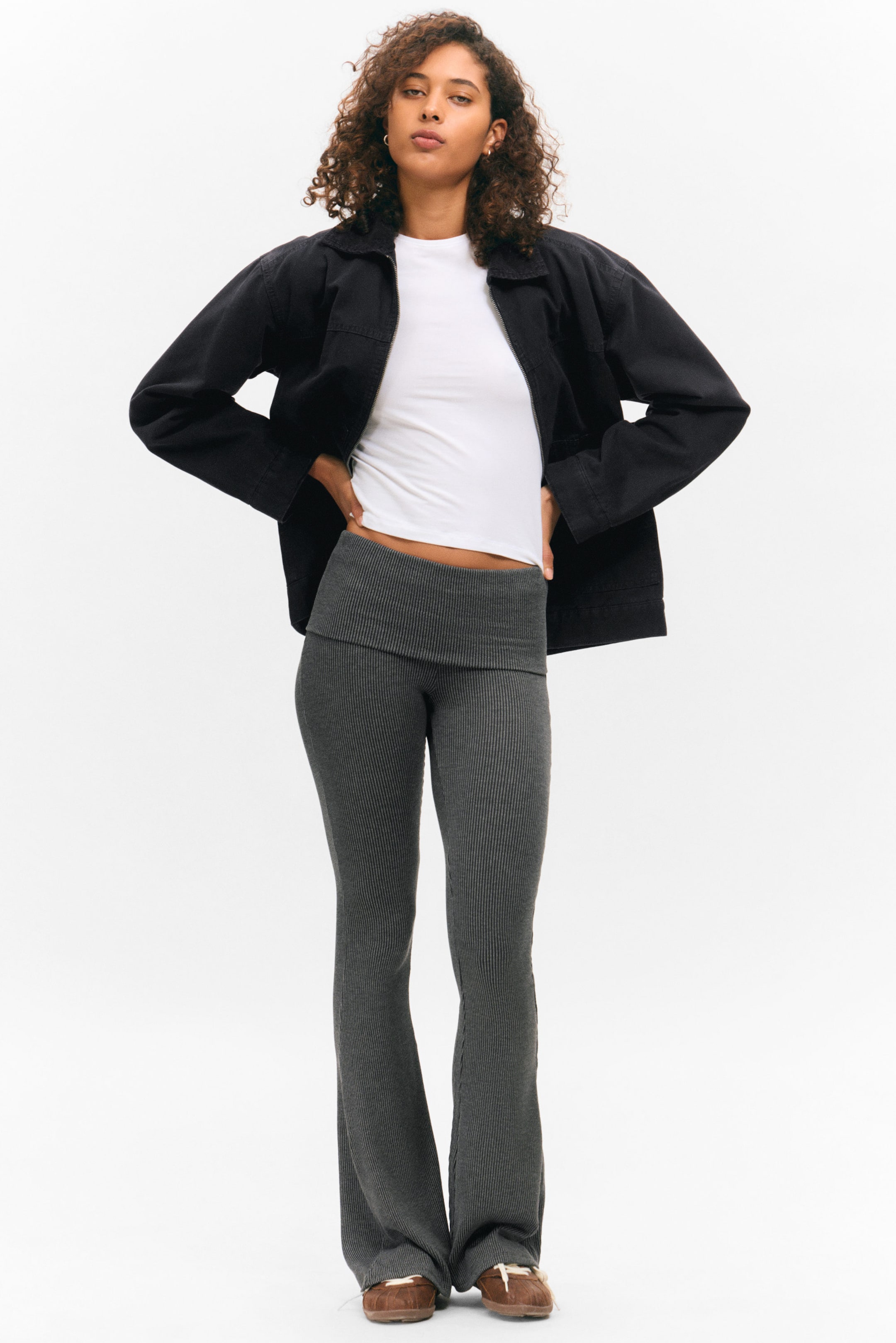 Schwarz - Gepolsterte Jacke aus Baumwoll-Canvas - 2