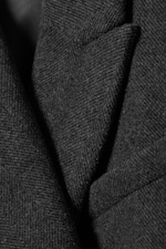 Dark Grey - Herringbone - Oversized Wool-Blend Double-Breasted Blazer - 6