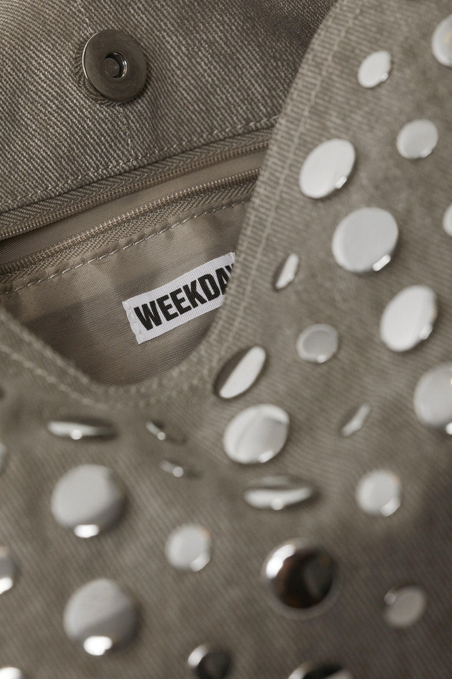 Studded Shoulder Bag - Dusty Mole - 4