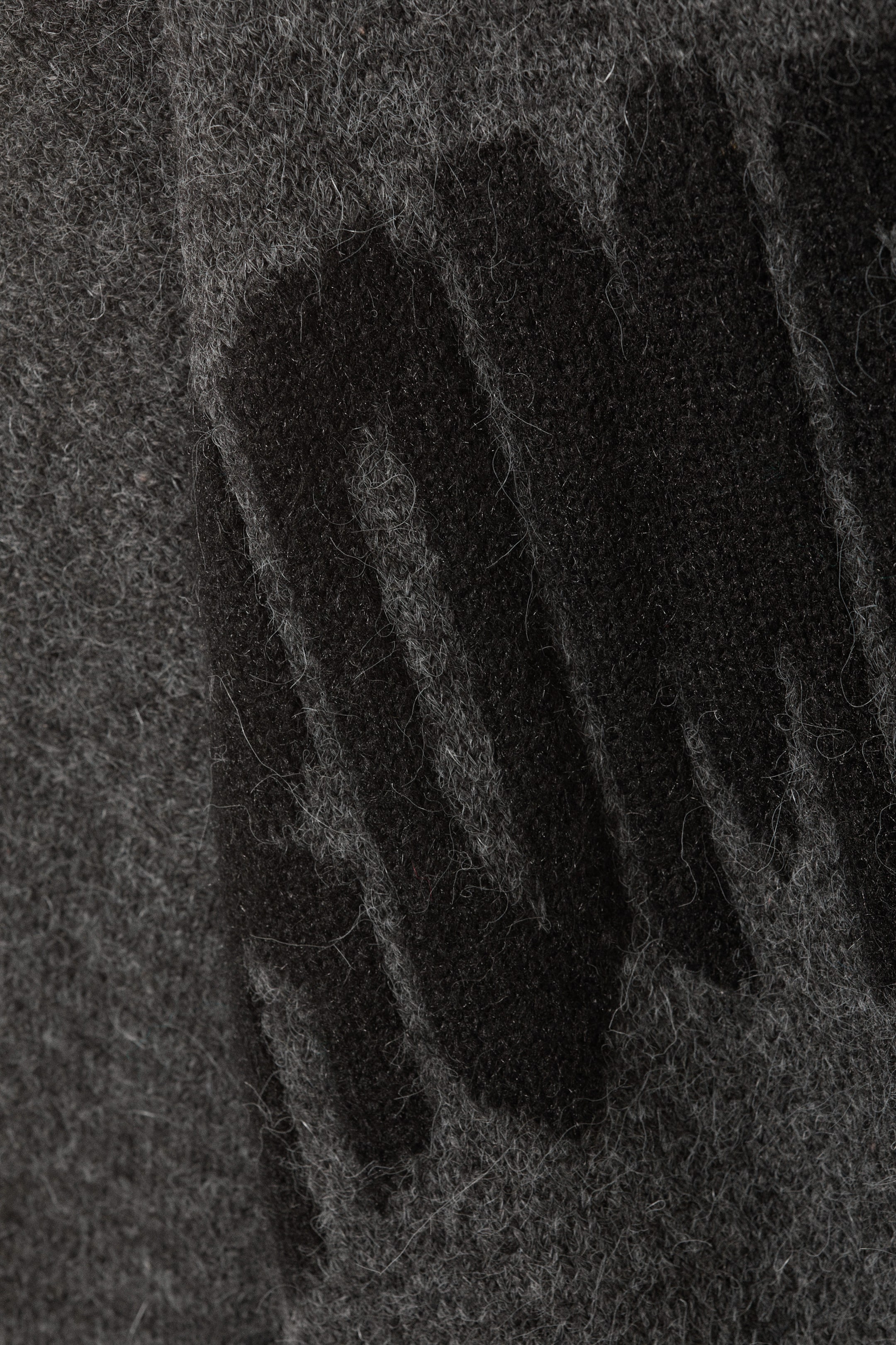 Dark Grey - Romancer - Loose Graphic Knitted Sweater - 1