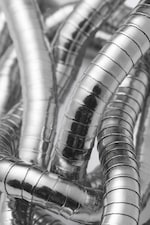 Silver - Flexible Steel Necklace - 2