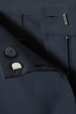 Navy - Low Rise Straight Leg Suiting Trousers - 1
