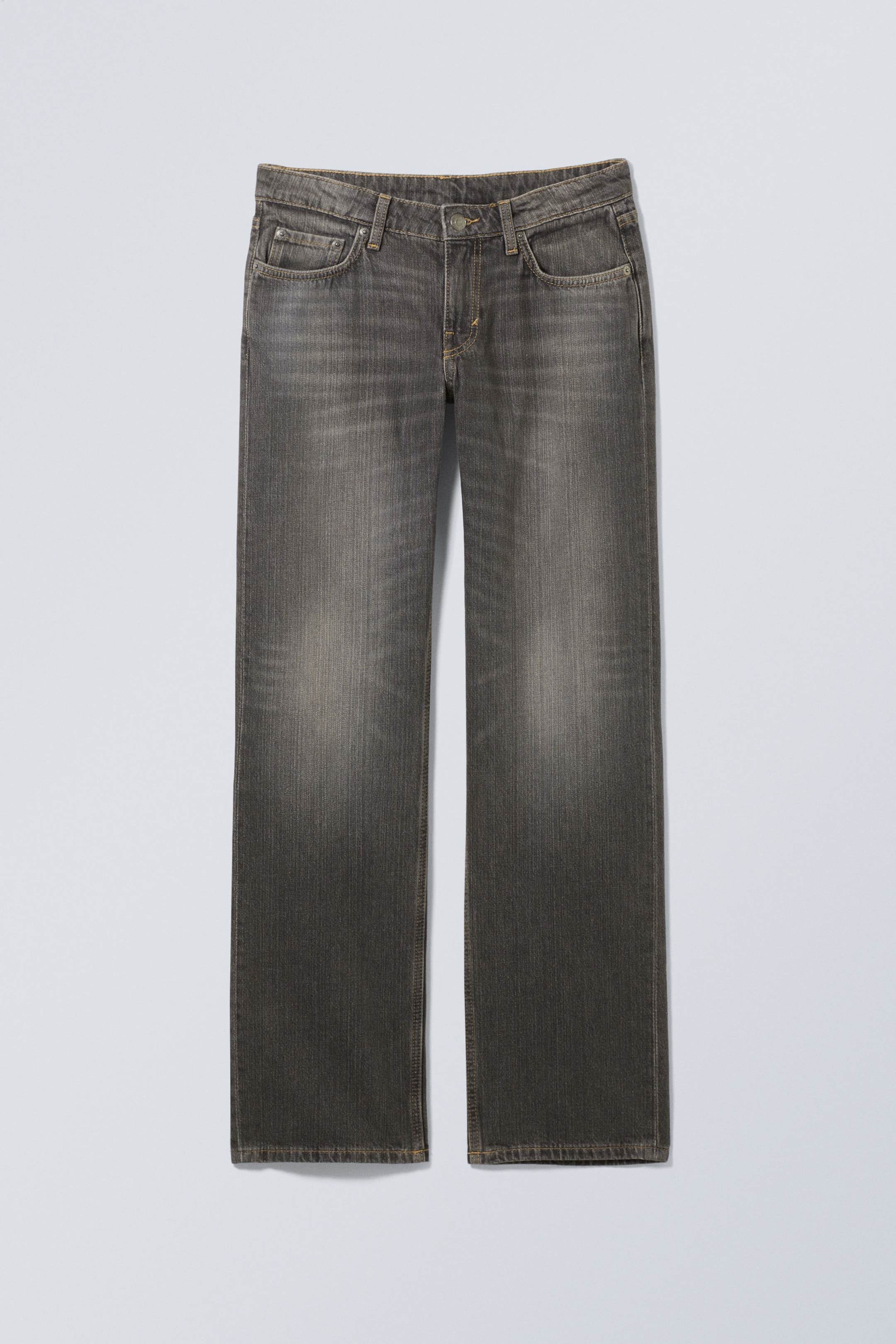 Mine Grey - Medium Grey - Arrow Low Rise Regular Straight Leg Jeans - 5
