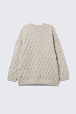 Light Mole - Loose Knitted Structure Sweater - 0