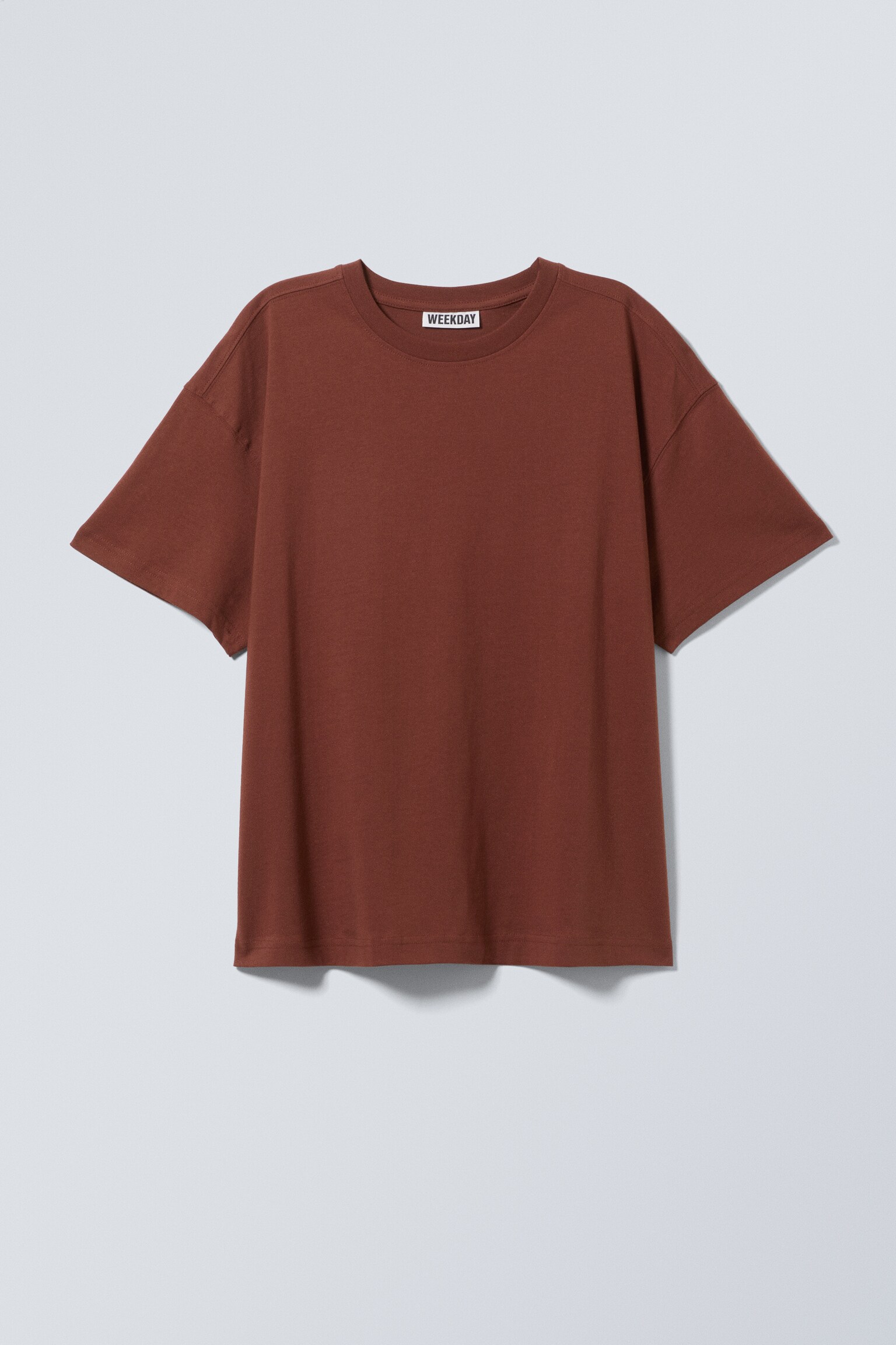 Relaxed Boxy Cotton T-shirt - Rezavá/White/Černá/Dark Grey/Pruhovaná šedá/Pruhované bílé/Námořnická modrá/Sytě modrá