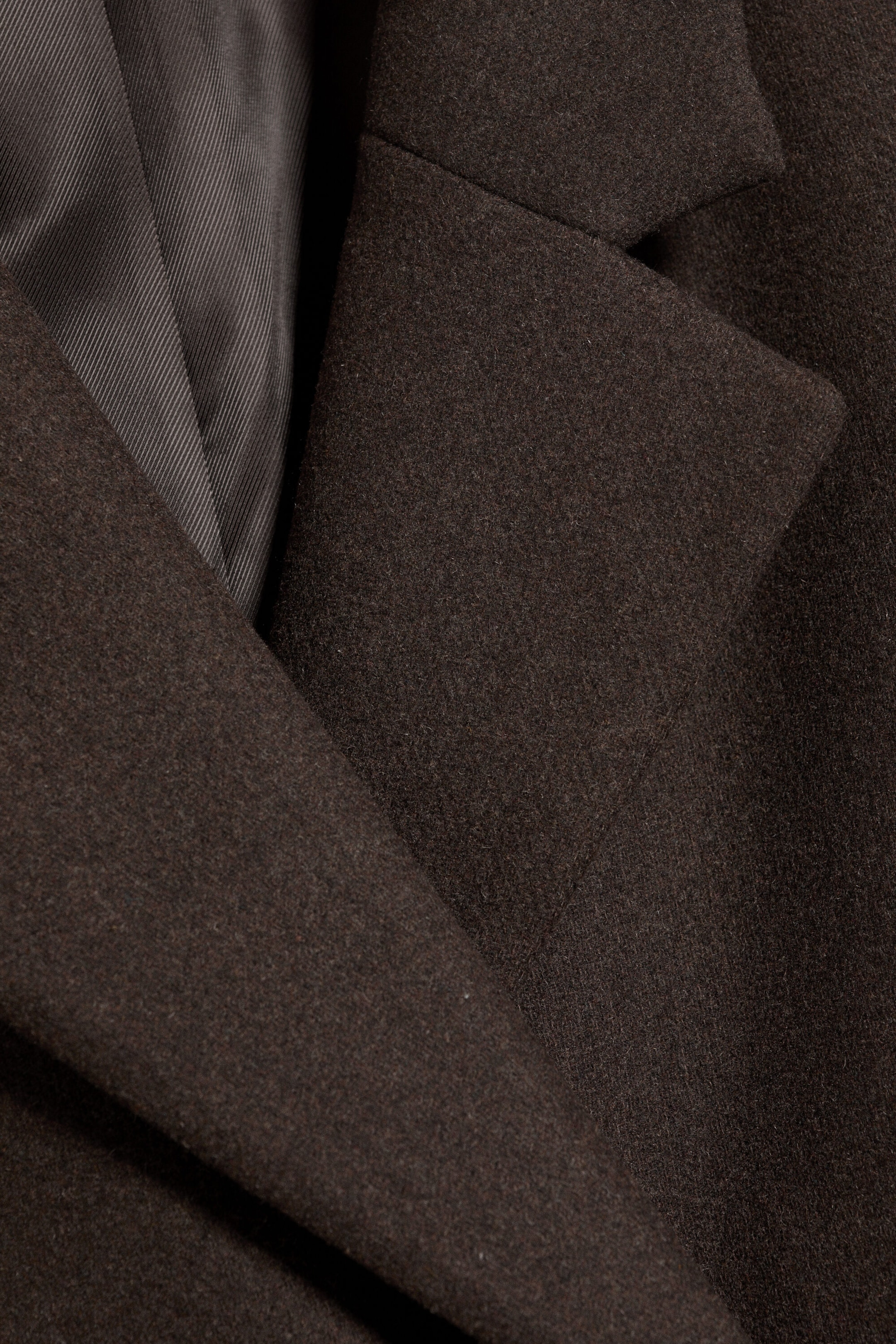 Dark Brown - LOGAN DOUBLE-BREASTED WOOL-BLEND COAT - 5