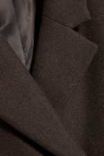 Dark Brown - LOGAN DOUBLE-BREASTED WOOL-BLEND COAT - 5
