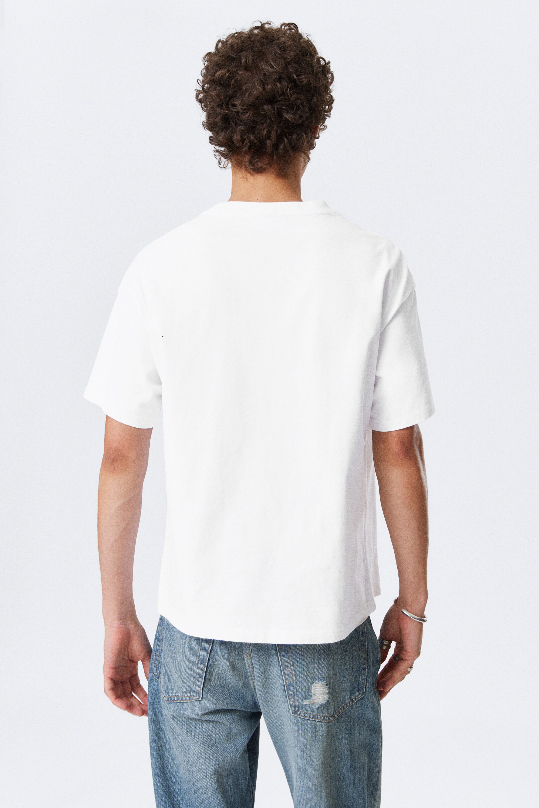 Προβολή μεγαλύτερης εικόνας: Great Boxy Heavyweight T-Shirt - White - Men | H&M GR 3