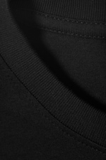 Black - Long-Sleeved Boxy Cotton T-shirt - 4