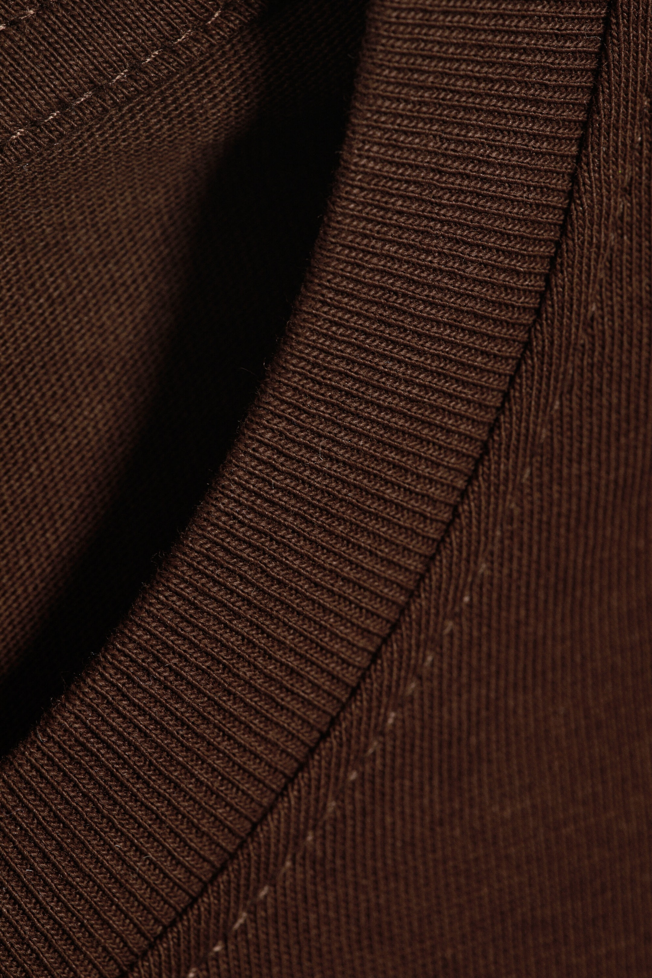Dunkelbraun - Boxy Longsleeve aus Baumwolle - 4