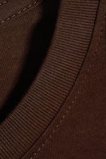 Dunkelbraun - Boxy Longsleeve aus Baumwolle - 4