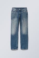 Vintage-Blau - Pin Mid Waist Regular Straight Jeans - 0