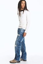 Blue Mist - SPACE MID RISE RELAXED STRAIGHT JEANS - 4