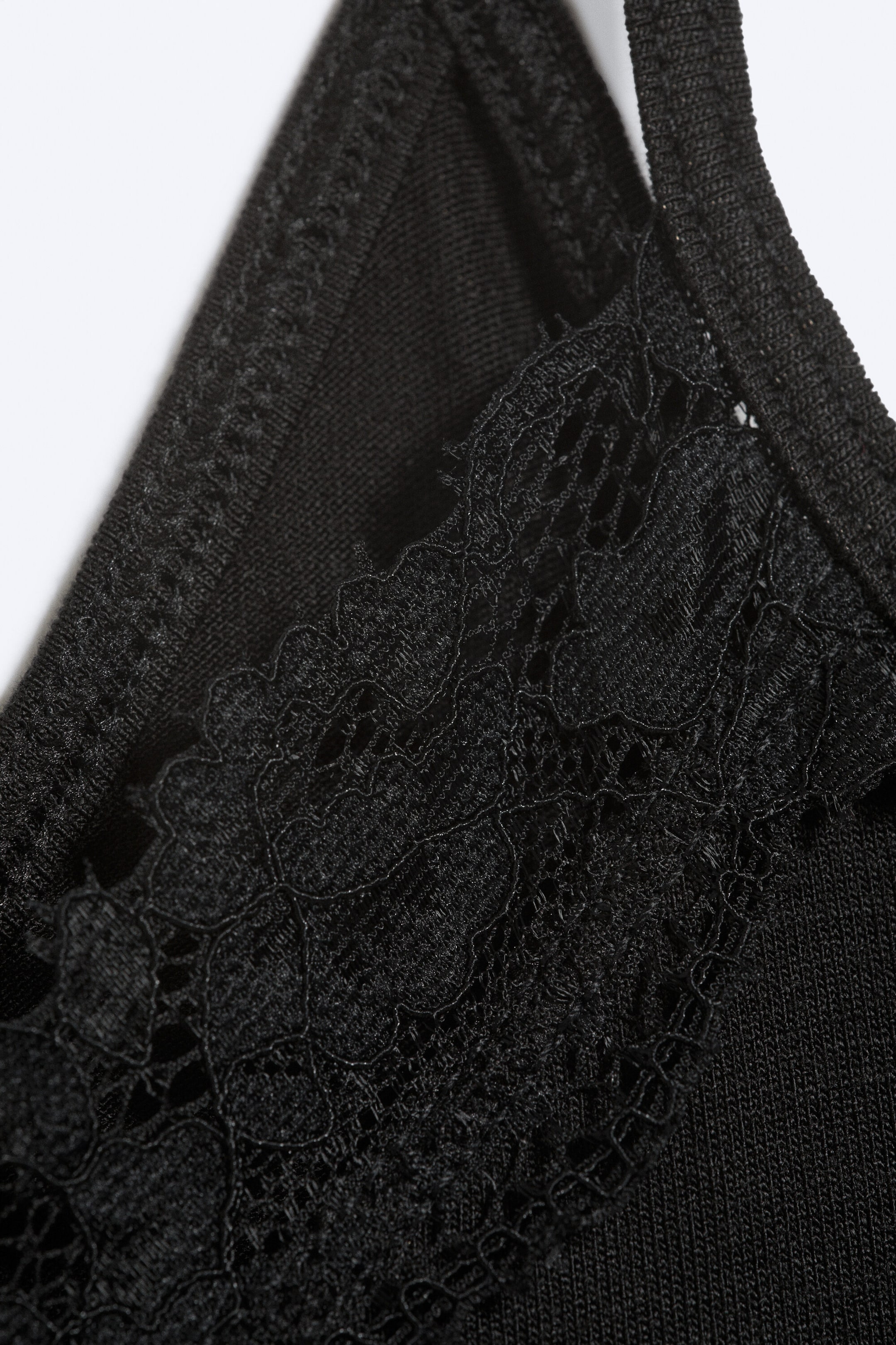 Black - Strappy Laced Camisole - 4