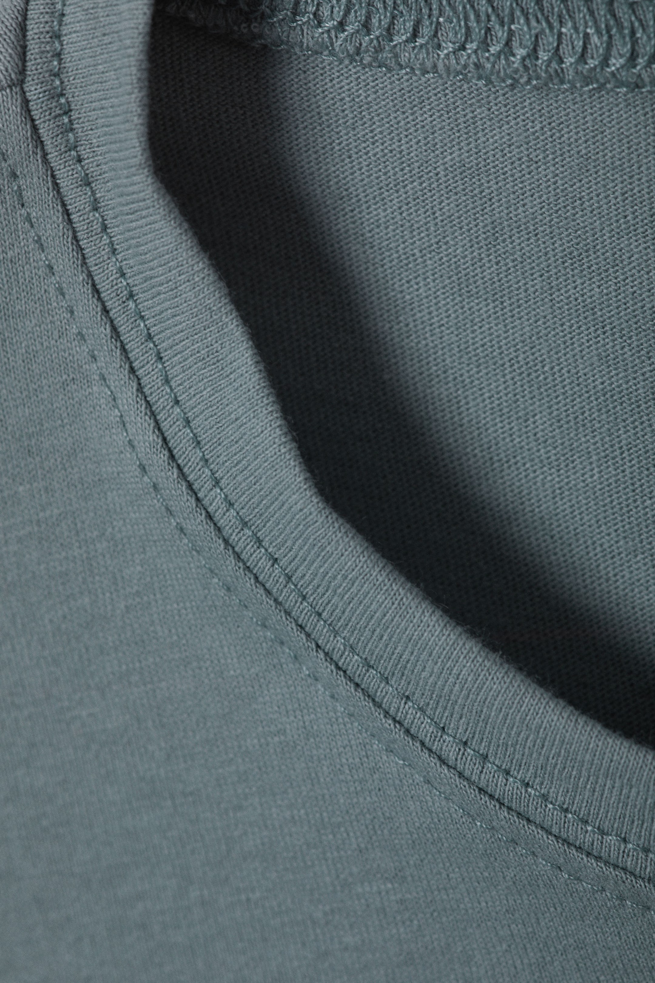 Mörk turkos - Figursydd kortärmad t-shirt - 2