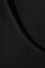 Schwarz - Glattes, eng anliegendes Tanktop - 1