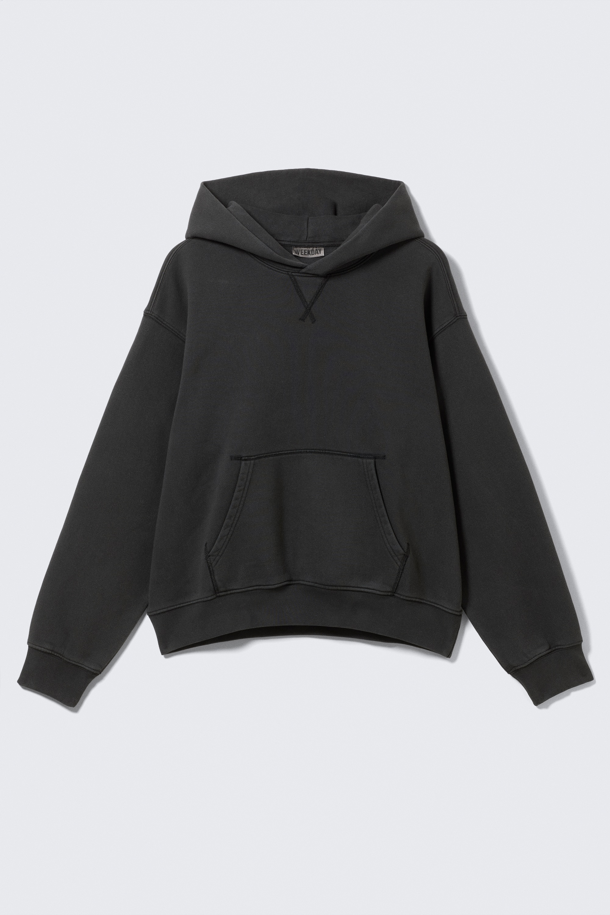 Sudadera Boxy Cotton Fleece - Negro lavado