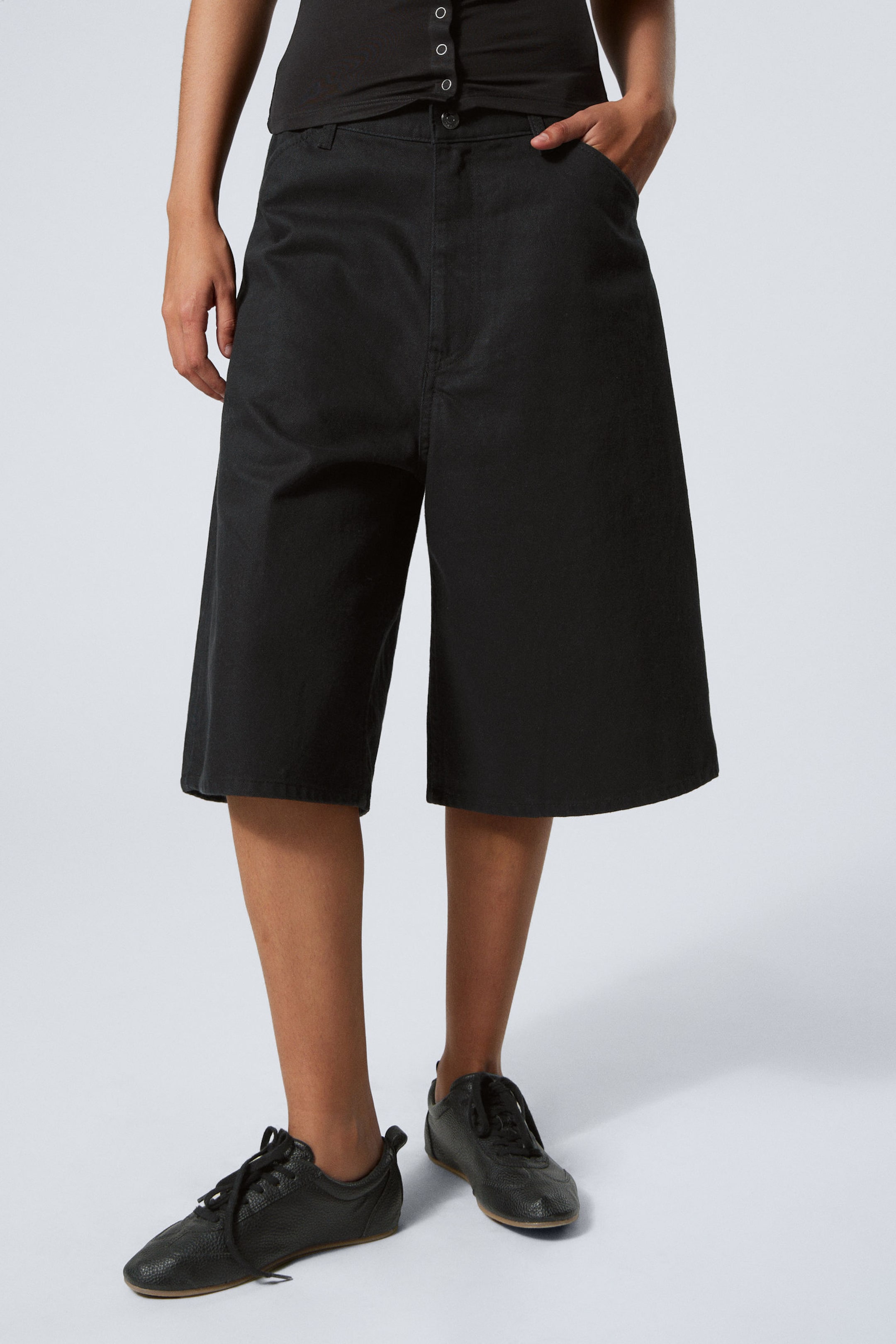 #272627 - Astro Loose Baggy Linen-Blend Shorts - 2