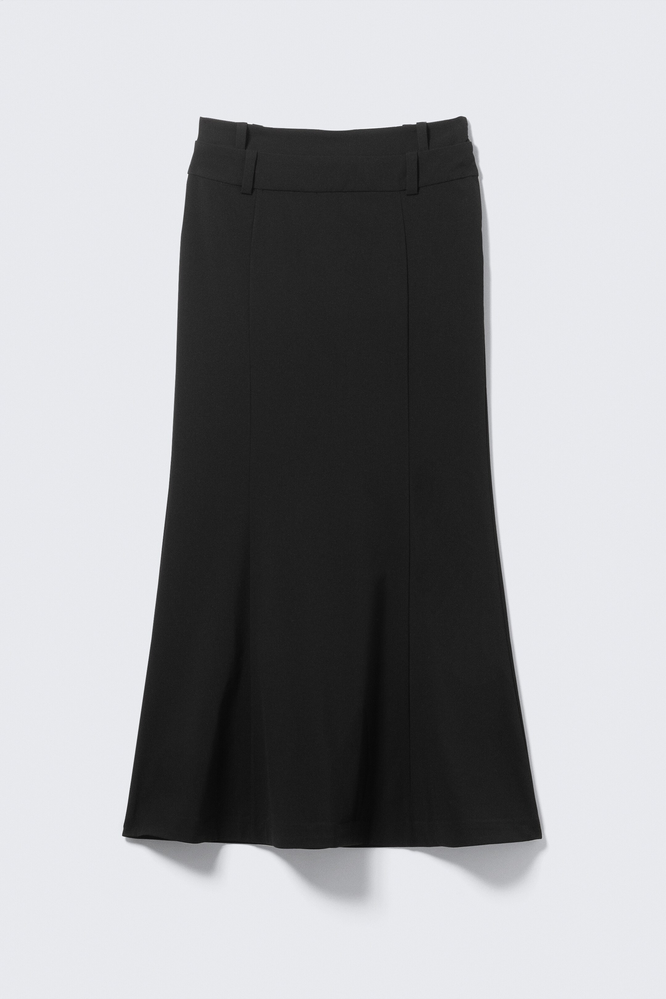 Agrandir l'image: Jupe longue évasée en tissu de costume taille basse - Noir - FEMME | H&M BE 5