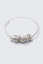 Silver - Silver Plated Multi-Ring Necklace - 2