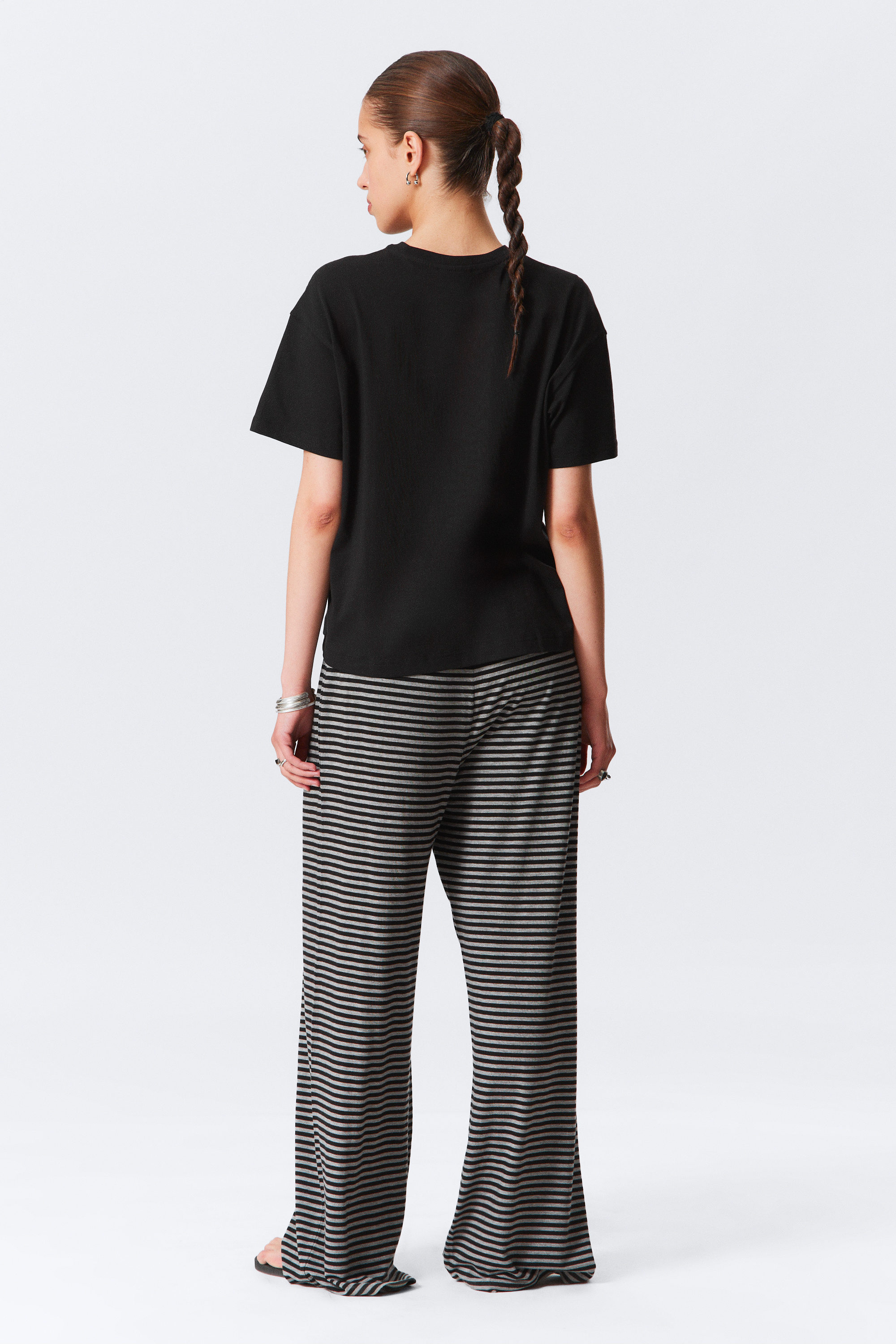 Black - Relaxed Boxy Cotton T-shirt - 2