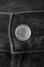 Black - Space Denim Shorts - 1