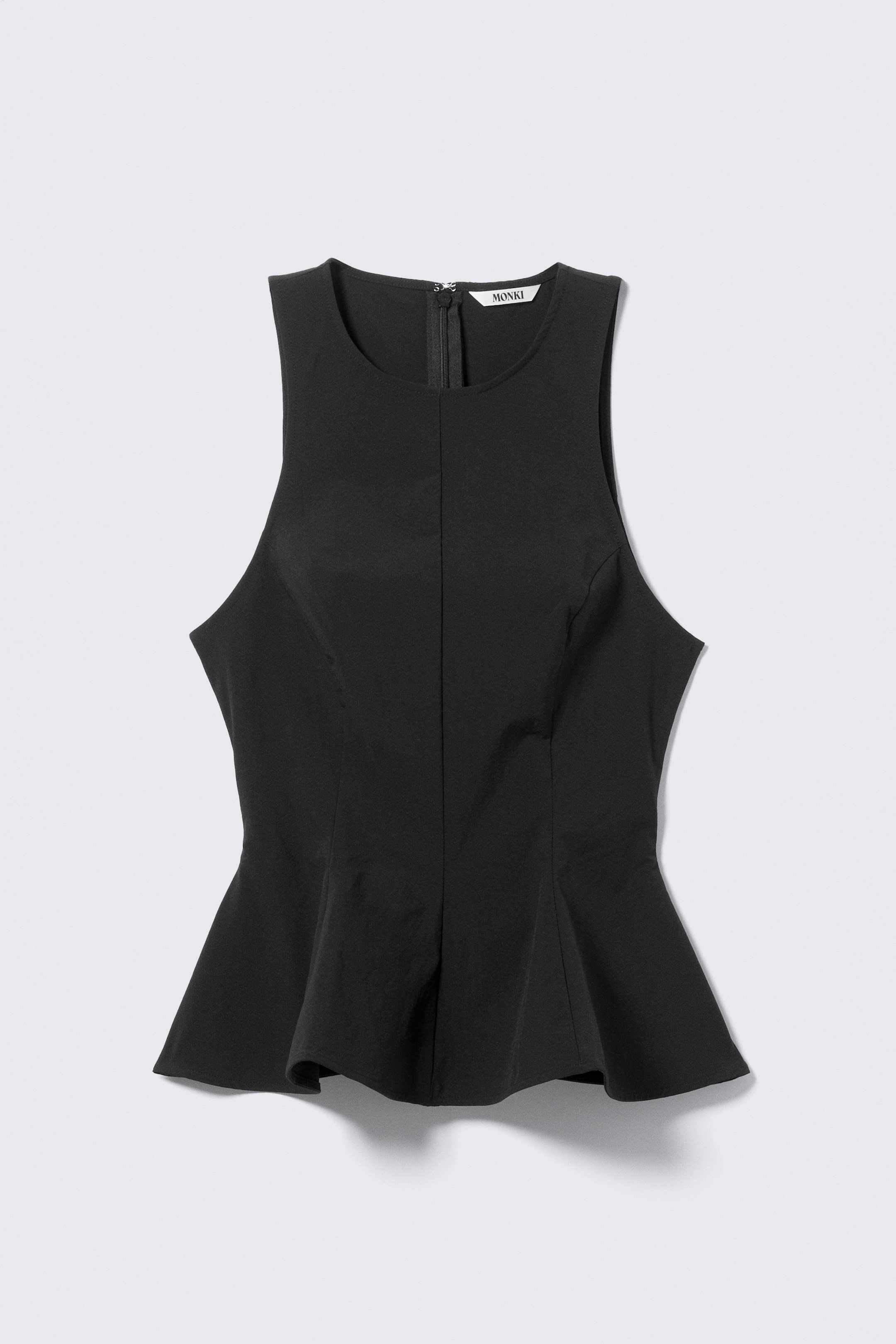 Vezi imaginea mai mare: Top peplum din nailon mulat - Negru - FEMEI | H&M RO 1