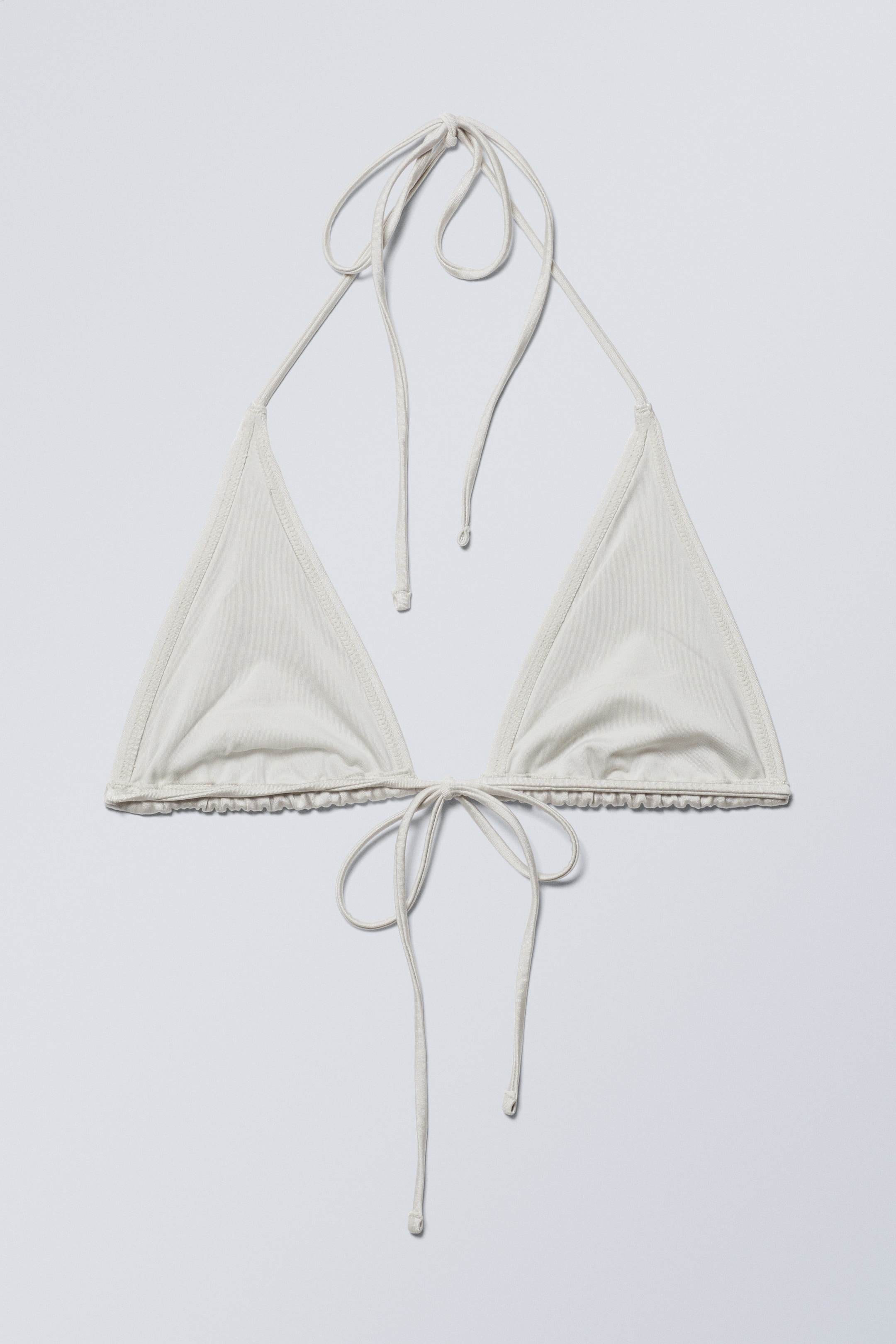 Écru - Haut de bikini triangle lanières - 1