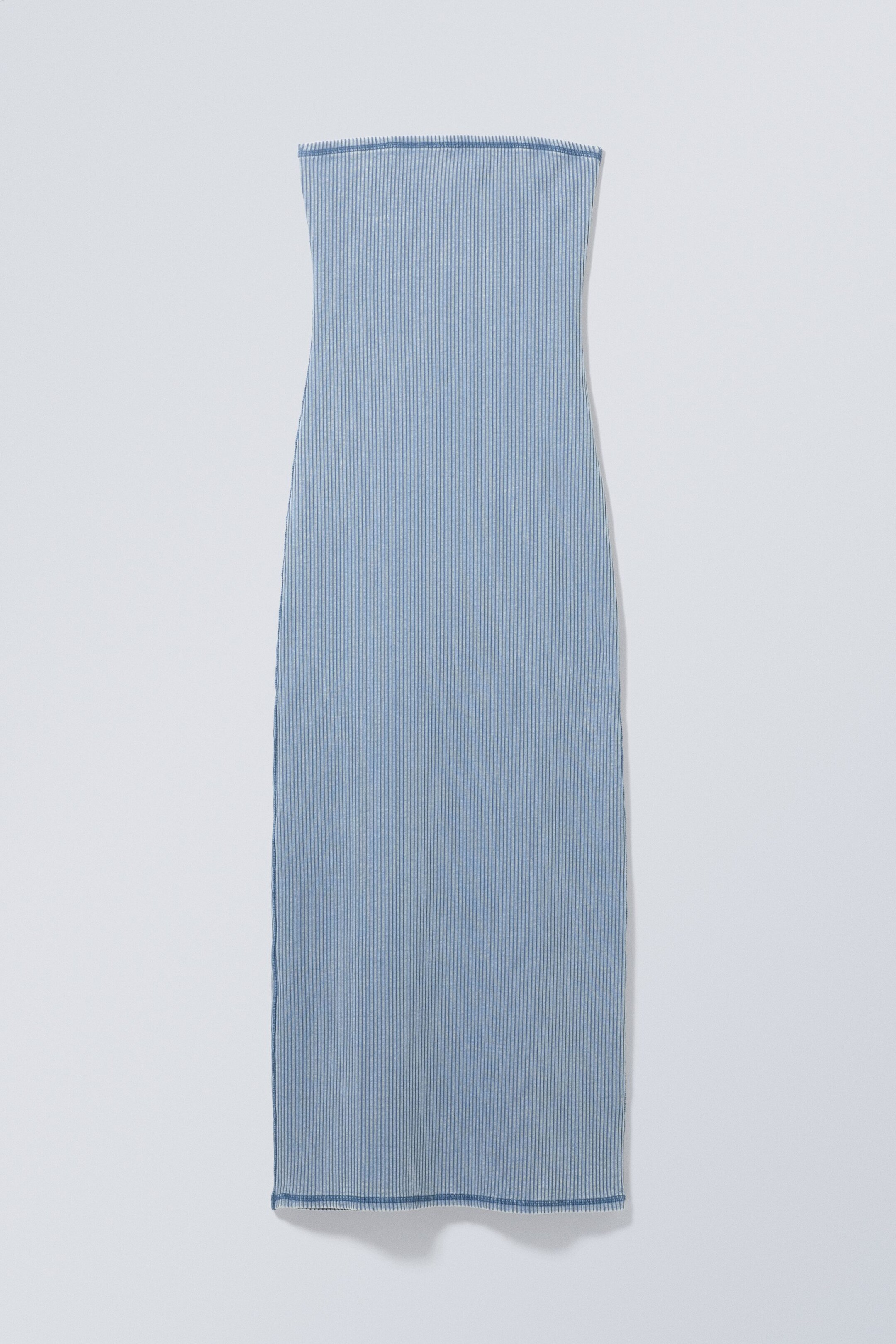 Verwaschenes Blau - Schlauchkleid Tania mit Washed-Effekt - 0