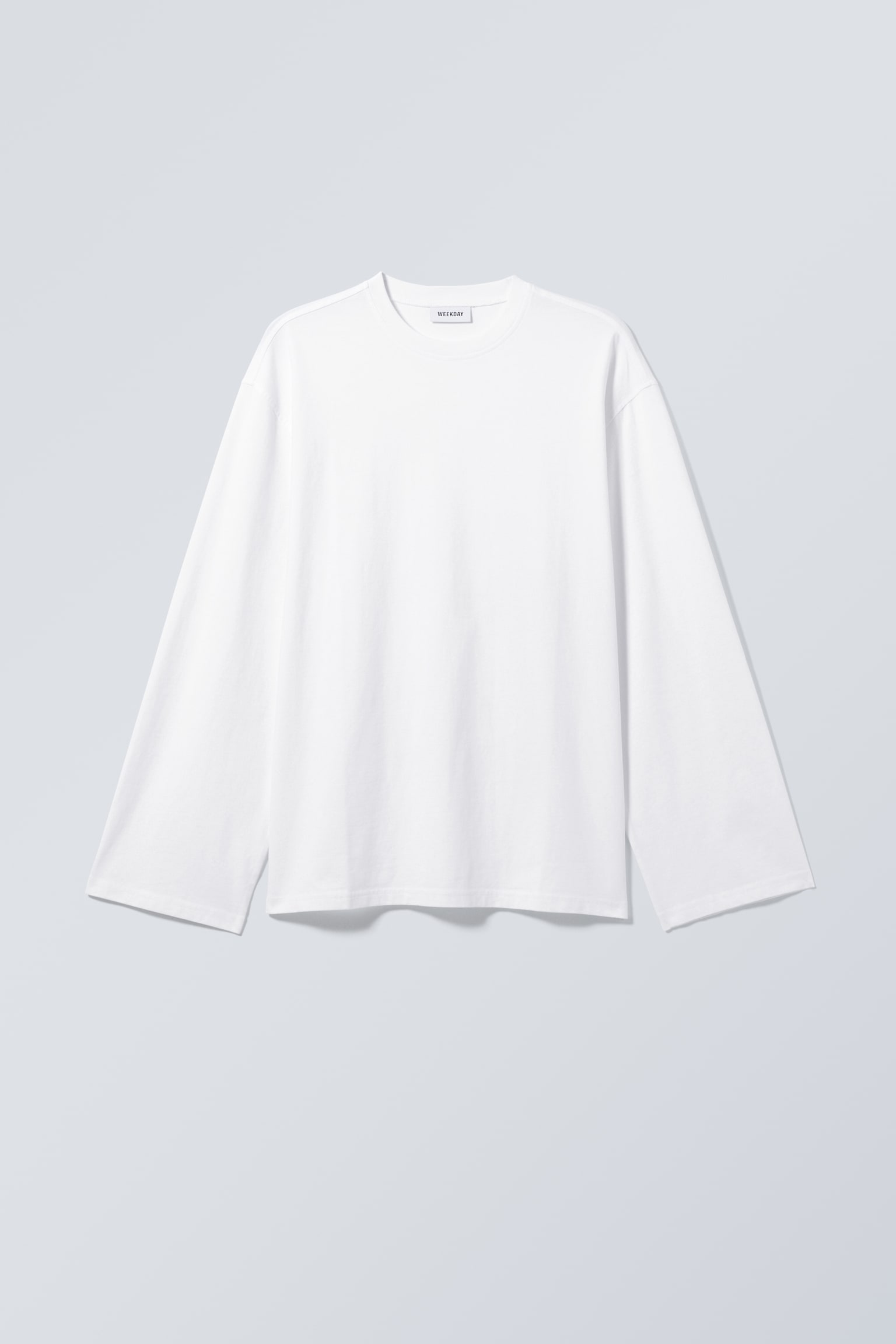 Oversized Long Sleeve T-shirt - White/Bright Orange/Burgundy/Dark Green - 2
