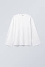 White - Oversized Long Sleeve T-shirt - 3